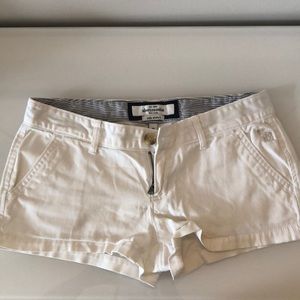 White soft stretch shorts